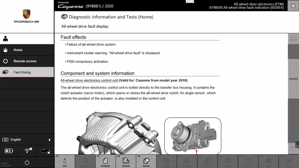 How to use the Porsche piwis 3 software to find a Porsche car faultrepair guide-5